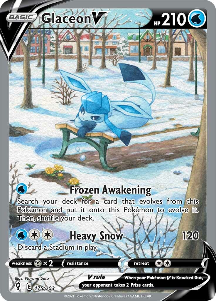 Glaceon V (175/203) [Sword & Shield: Evolving Skies] | Black Swamp Games