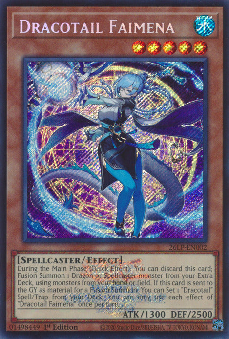 Dracotail Faimena (Emblazoned Secret Rare) [26LP-EN002] Secret Rare | Black Swamp Games