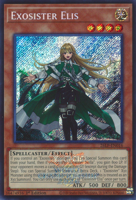 Exosister Elis (Emblazoned Secret Rare) [26LP-EN016] Secret Rare | Black Swamp Games