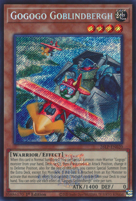 Gogogo Goblindbergh (Emblazoned Secret Rare) [26LP-EN020] Secret Rare | Black Swamp Games