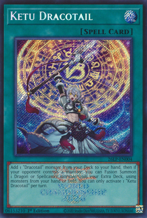 Ketu Dracotail (Emblazoned Secret Rare) [26LP-EN004] Secret Rare | Black Swamp Games