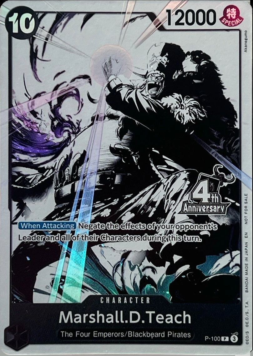 Marshall.D.Teach (4th Anniversary Treasure Campaign Pack) [One Piece Promotion Cards] | Black Swamp Games