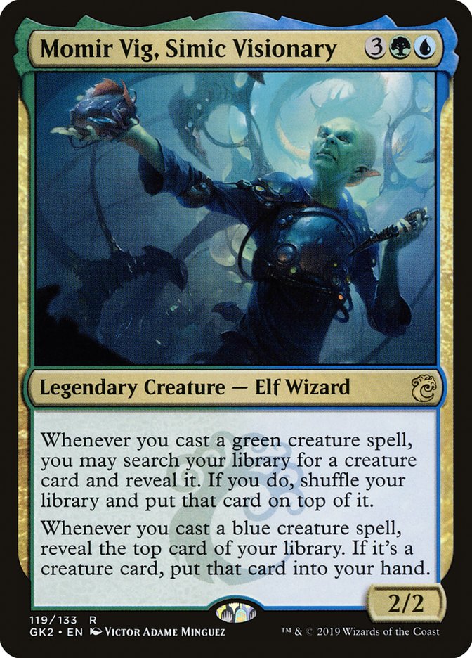 Momir Vig, Simic Visionary [Ravnica Allegiance Guild Kit] | Black Swamp Games