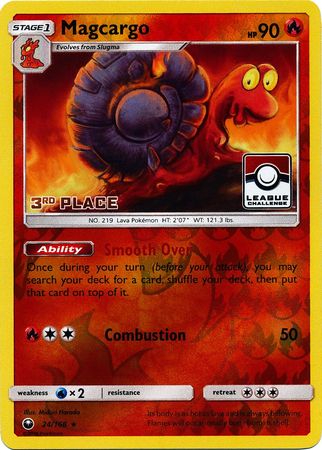 Magcargo (24/168) (League Promo 3rd Place) [Sun & Moon: Celestial Storm] | Black Swamp Games