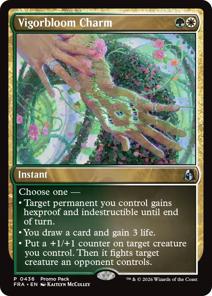Vigorbloom Charm [Reality Fracture Promos] | Black Swamp Games