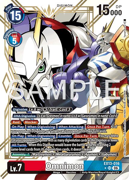 Omnimon [EX13-016] (Alternate Art) [Chivalrous XIII] | Black Swamp Games