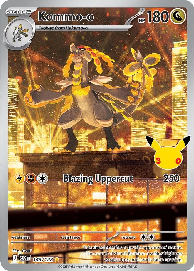 Kommo-o (143/128) [Mega Evolution: 30th Celebration] | Black Swamp Games