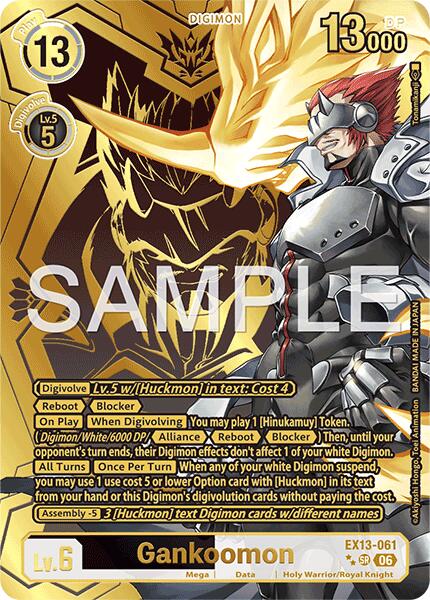Gankoomon [EX13-061] (Rare Pull) [Chivalrous XIII] | Black Swamp Games