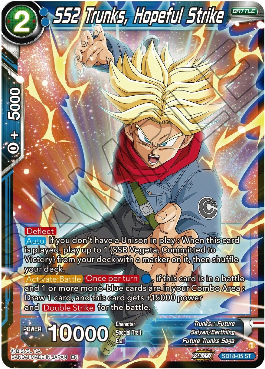SS2 Trunks, Hopeful Strike (SD18-05) [Dawn of the Z-Legends] | Black Swamp Games