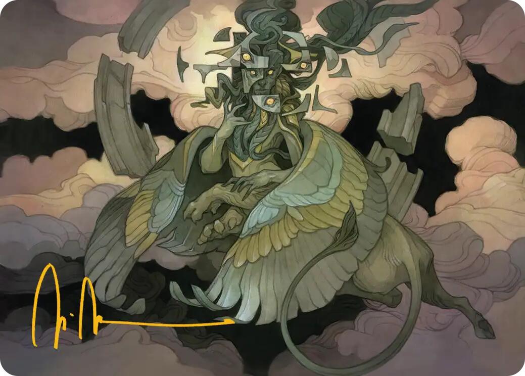 Sphinx of False Conclusions Art Card (Gold-Stamped Signature) [Reality Fracture Art Series] | Black Swamp Games