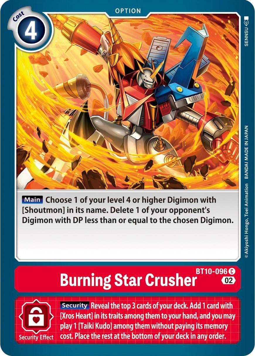 Burning Star Crusher [BT10-096] [Xros Encounter] | Black Swamp Games