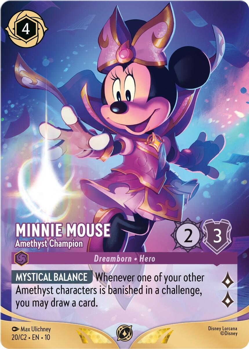Minnie Mouse - Amethyst Champion (20) [Promo Cards] | Black Swamp Games