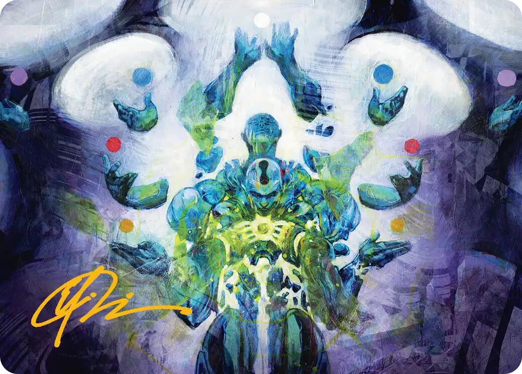 Avatar of Burgeoning Echoes Art Card (Gold-Stamped Signature) [Reality Fracture Art Series] | Black Swamp Games