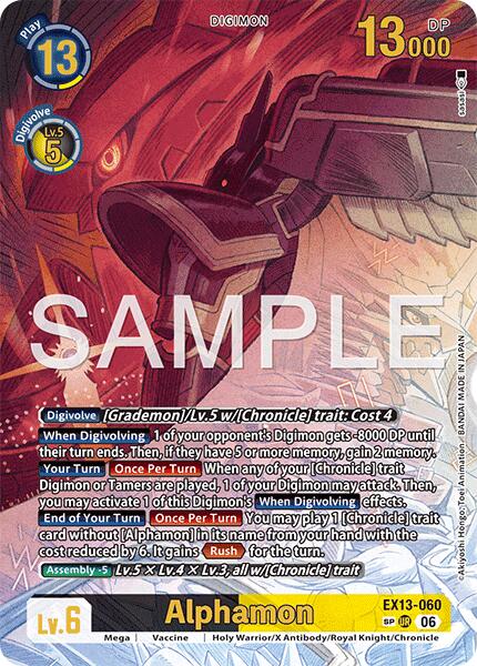 Alphamon [EX13-060] (SP) [Chivalrous XIII] | Black Swamp Games