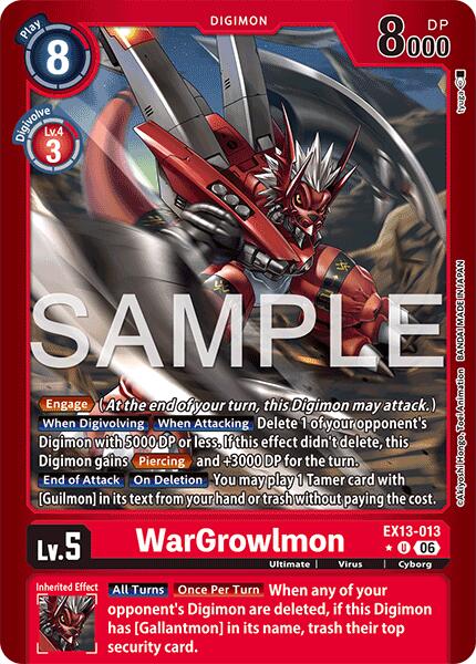 WarGrowlmon [EX13-013] (Limited Foil) [Chivalrous XIII] | Black Swamp Games