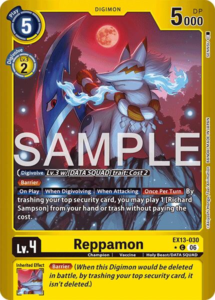 Reppamon [EX13-030] (Limited Foil) [Chivalrous XIII] | Black Swamp Games