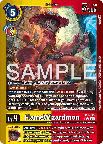 FlameWizardmon [EX13-029] (Limited Foil) [Chivalrous XIII] | Black Swamp Games