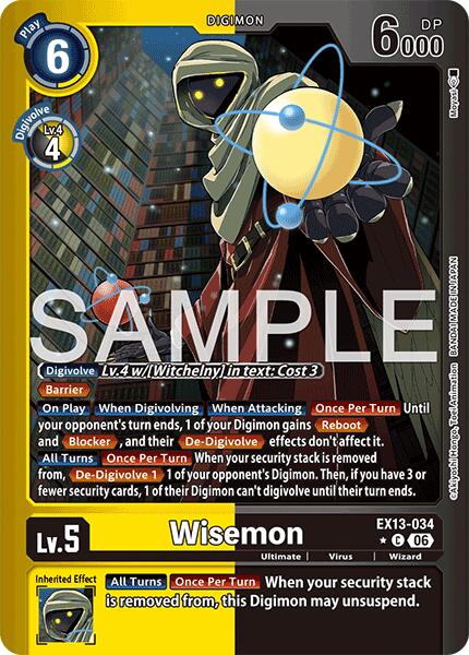 Wisemon [EX13-034] (Limited Foil) [Chivalrous XIII] | Black Swamp Games