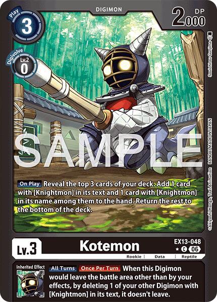 Kotemon [EX13-048] (Limited Foil) [Chivalrous XIII] | Black Swamp Games