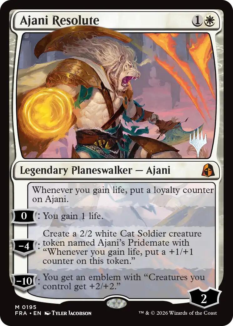 Ajani Resolute [Reality Fracture Promos] | Black Swamp Games