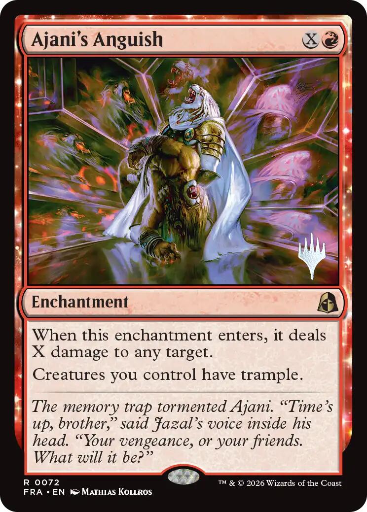 Ajani's Anguish [Reality Fracture Promos] | Black Swamp Games