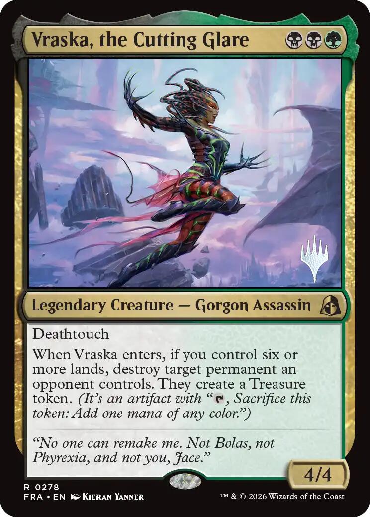 Vraska, the Cutting Glare [Reality Fracture Promos] | Black Swamp Games