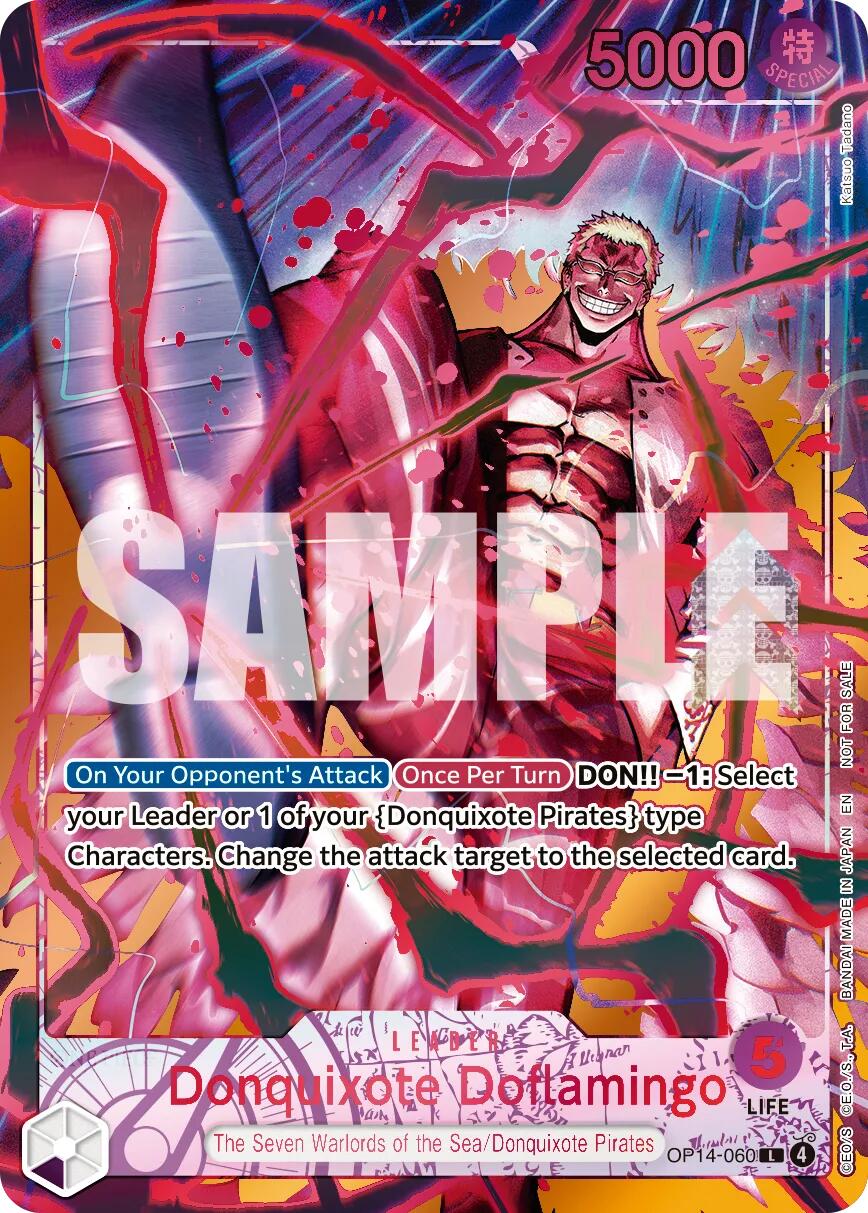 Donquixote Doflamingo (Flame-Flame Fruit Coliseum) [One Piece Promotion Cards] | Black Swamp Games