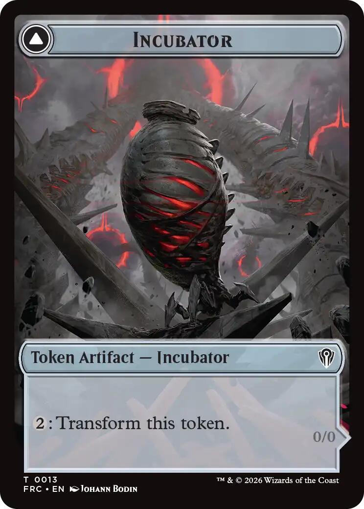 Phyrexian // Incubator Double-Sided Token [Reality Fracture Commander Tokens] | Black Swamp Games