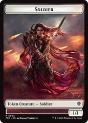 Soldier // Map Double-Sided Token [Reality Fracture Commander Tokens] | Black Swamp Games