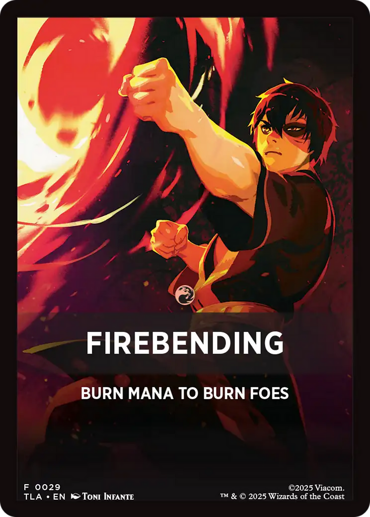 Firebending Theme Card (0029) [Avatar: The Last Airbender Tokens] | Black Swamp Games