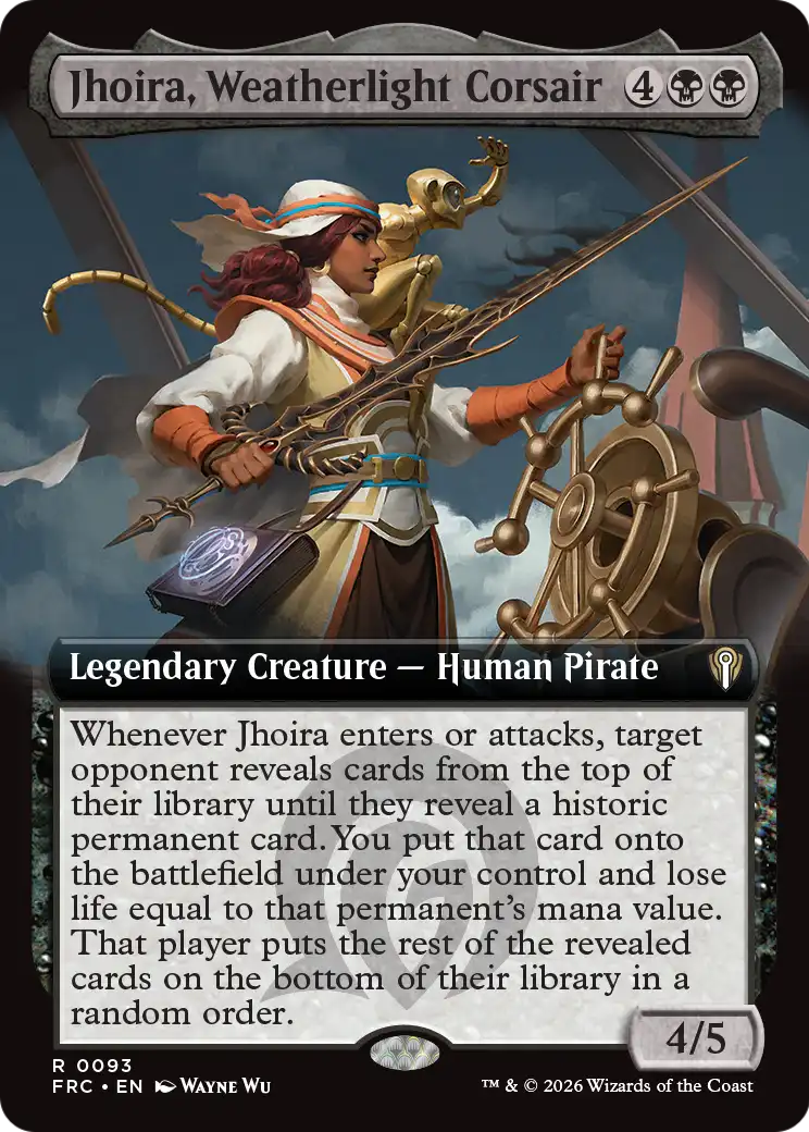 Jhoira, Weatherlight Corsair (Extended Art) [Reality Fracture Commander] | Black Swamp Games