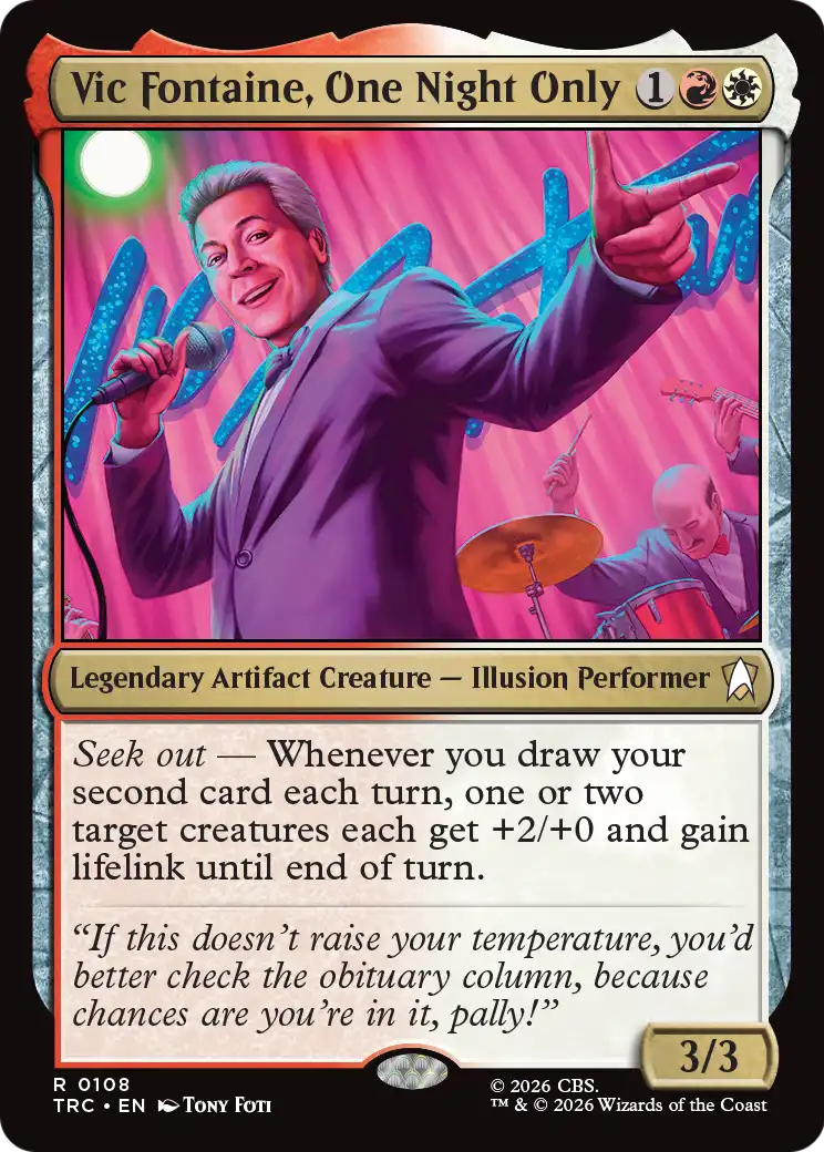 Vic Fontaine, One Night Only (Surge Foil) [Star Trek Commander] | Black Swamp Games