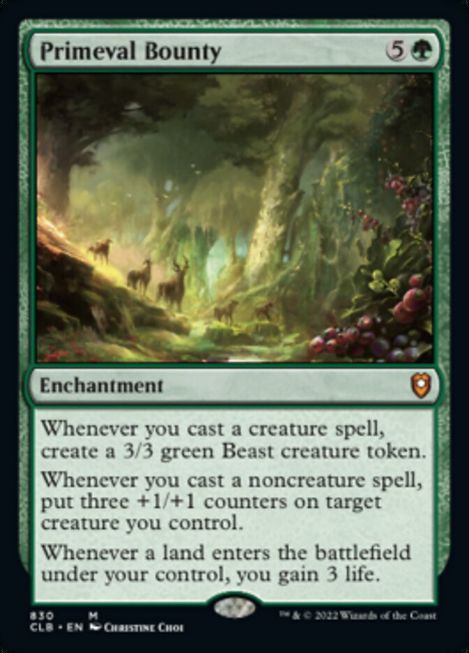 Primeval Bounty [Commander Legends: Battle for Baldur's Gate] | Black Swamp Games