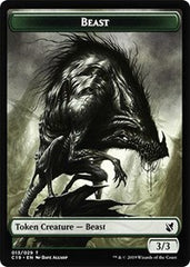 Beast (013) // Wurm Double-Sided Token [Commander 2019 Tokens] | Black Swamp Games