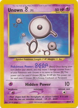 Unown [B] (39/64) [Neo Revelation Unlimited] | Black Swamp Games