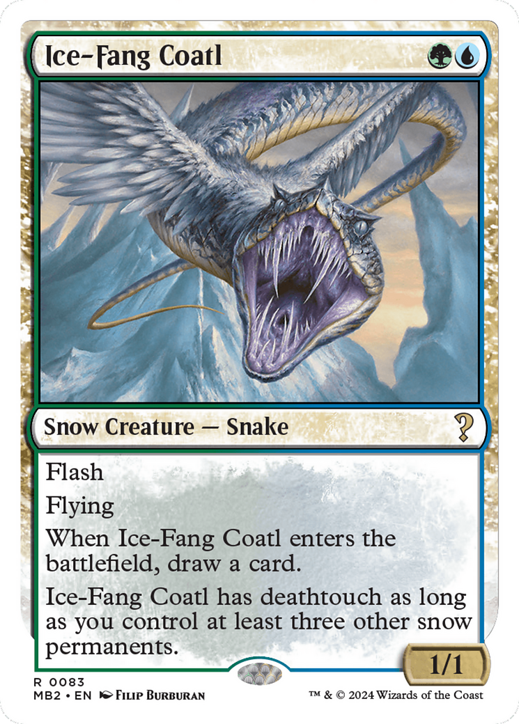 Ice-Fang Coatl (White Border) [Mystery Booster 2] | Black Swamp Games