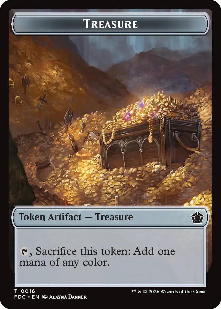 Treasure // The Monarch Double-Sided Token [Foundations Commander Tokens] | Black Swamp Games