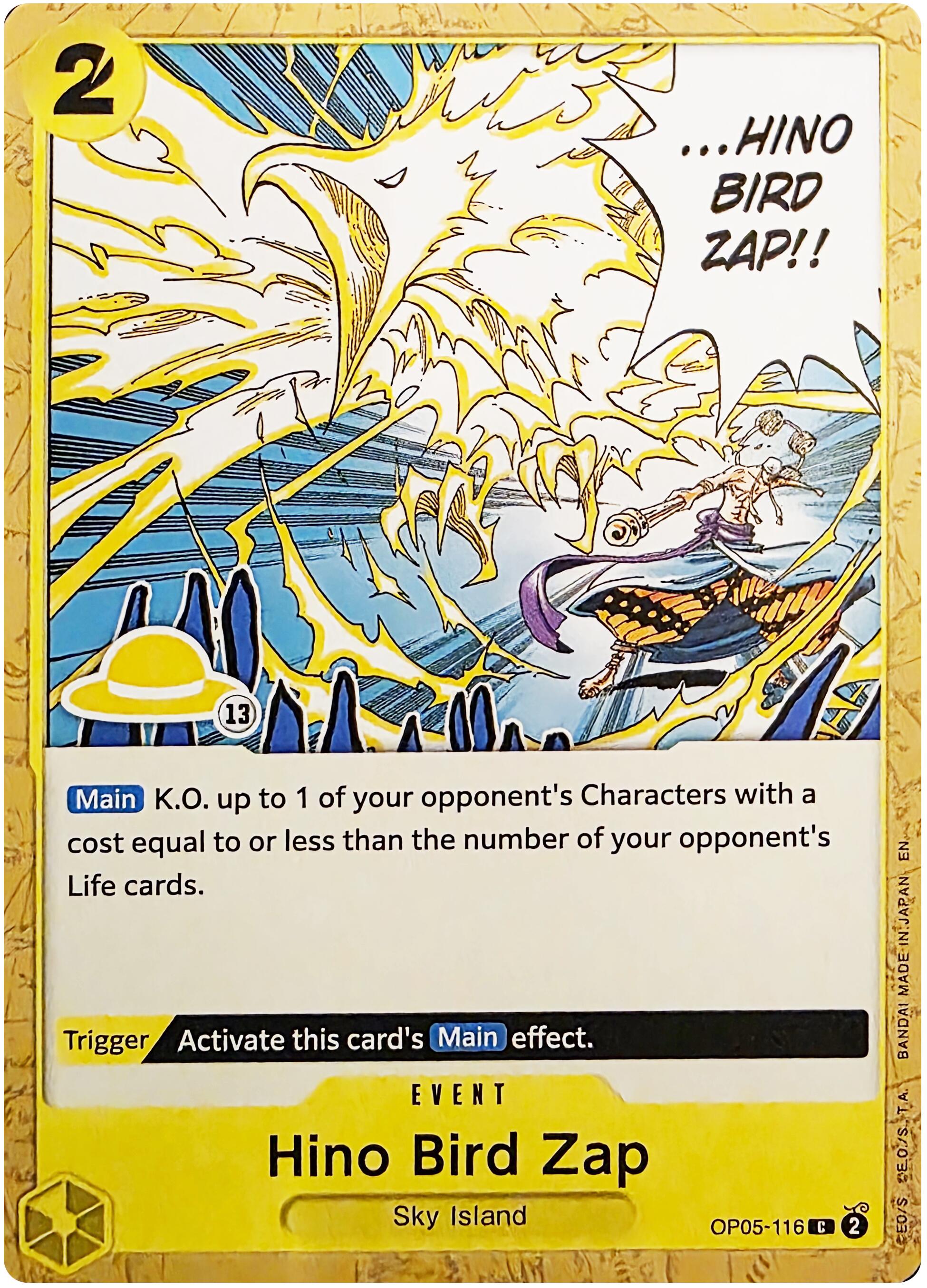 Hino Bird Zap (Luffy Deck) [Set Sail Deck Set] | Black Swamp Games