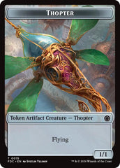 Thopter // Phyrexian Germ Double-Sided Token [Foundations Commander Tokens] | Black Swamp Games