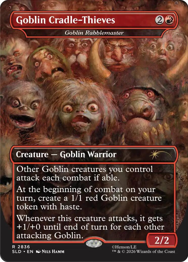 Goblin Cradle-Thieves - Goblin Rabblemaster [Secret Lair Drop Series] | Black Swamp Games