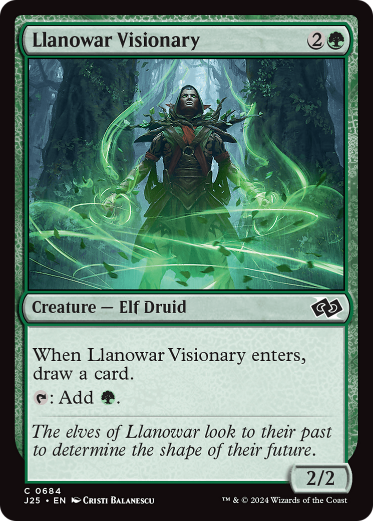 Llanowar Visionary [Foundations Jumpstart] | Black Swamp Games