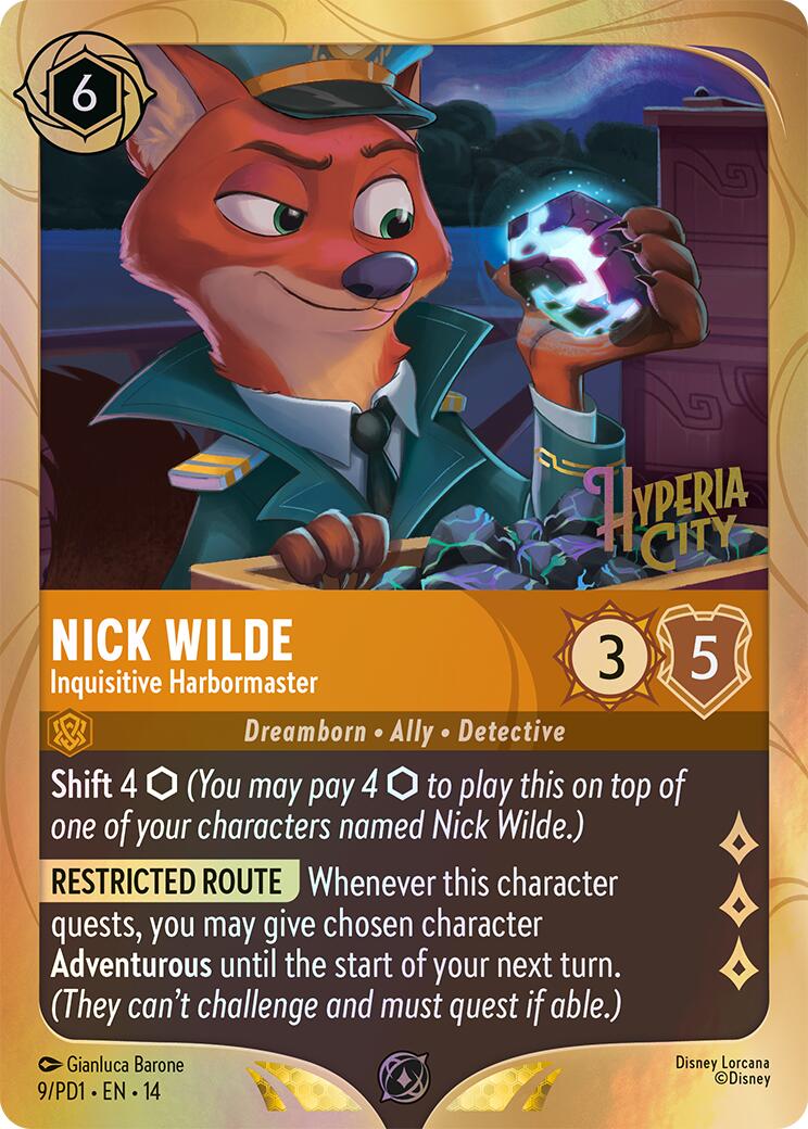 Nick Wilde - Inquisitive Harbormaster (9) [Promo Cards] | Black Swamp Games