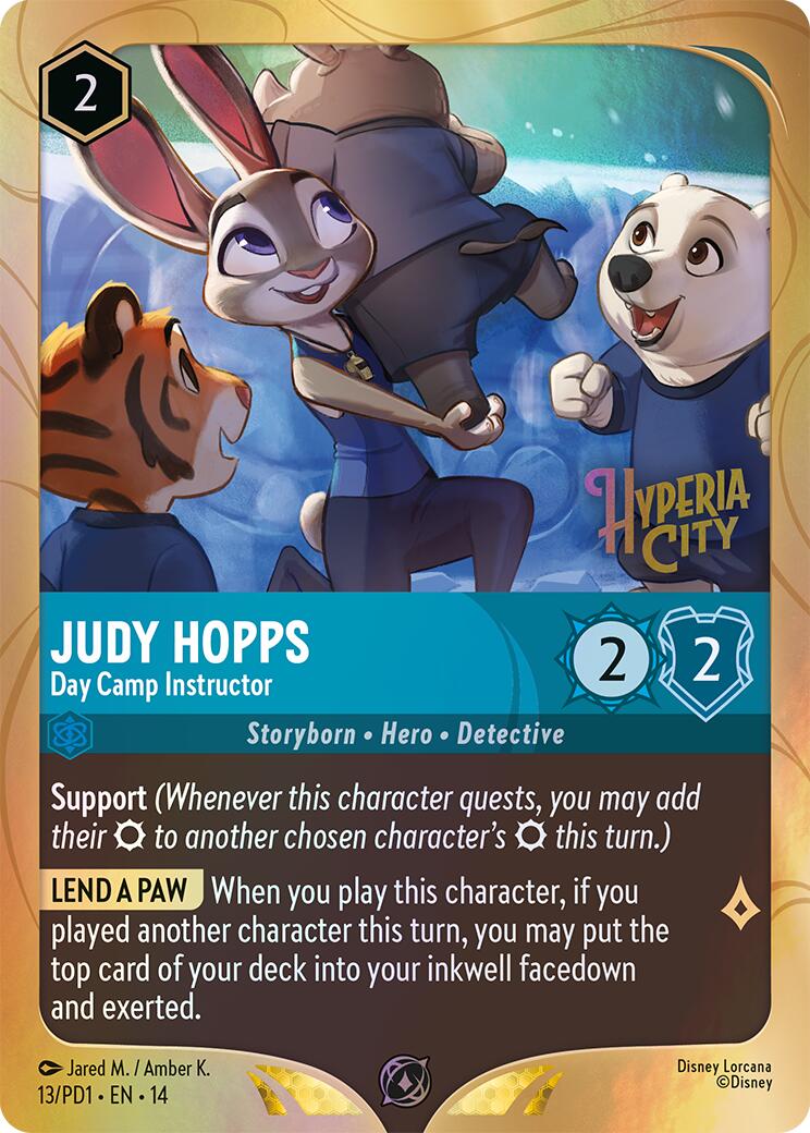 Judy Hopps - Day Camp Instructor (13) [Promo Cards] | Black Swamp Games