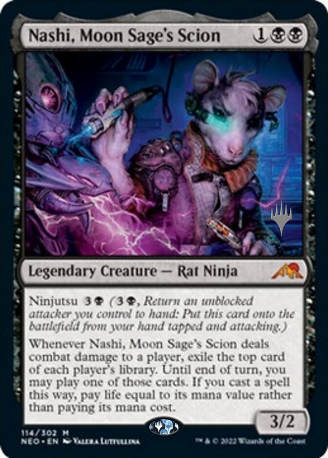 Nashi, Moon Sage's Scion (Promo Pack) [Kamigawa: Neon Dynasty Promos] | Black Swamp Games