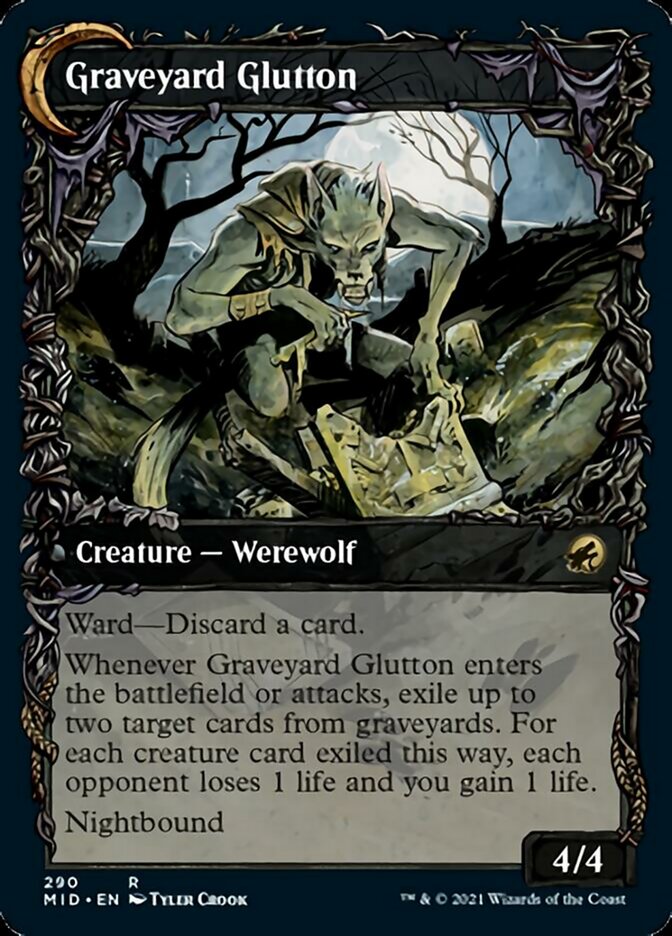 Graveyard Trespasser // Graveyard Glutton (Showcase Equinox) [Innistrad: Midnight Hunt] | Black Swamp Games