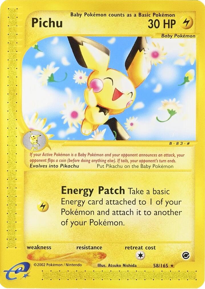 Pichu (58/165) (2002 E3 Promo) [Miscellaneous Cards] | Black Swamp Games