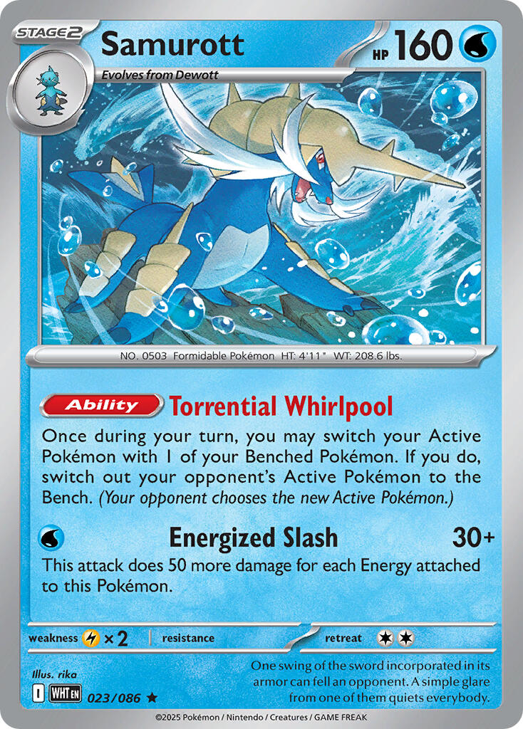 Samurott (023/086) (Deck Exclusive) [Scarlet & Violet: White Flare] | Black Swamp Games