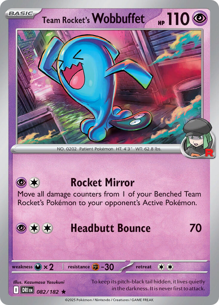 Team Rocket's Wobbuffet (082/182) (Deck Exclusive) [Scarlet & Violet: Destined Rivals] | Black Swamp Games