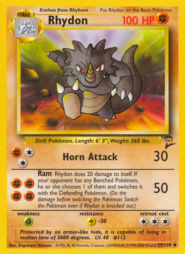 Rhydon (59/130) [Base Set 2] | Black Swamp Games