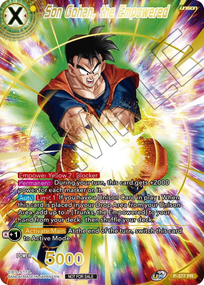 Son Gohan, the Empowered (Gold Stamped) (P-377) [Promotion Cards] | Black Swamp Games